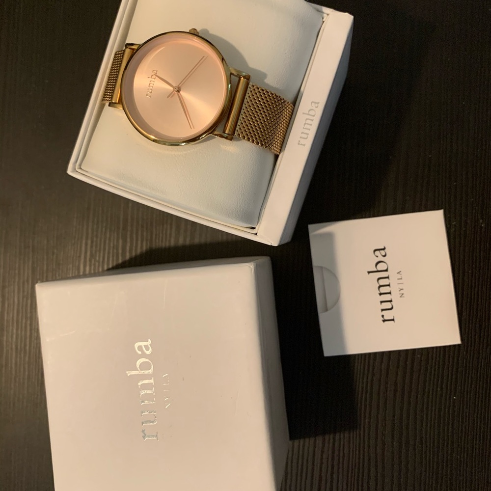 Rumba Rose Gold Metal Strap Watch